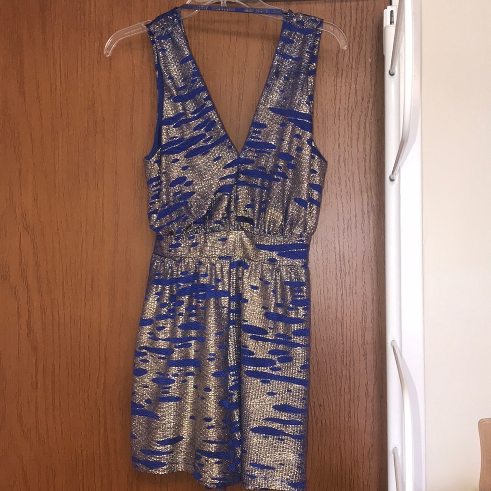 Blue and Gold Romper Cocktail parties